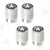 4pcs Five-Pointed Star Logo Car Wheel Tire Valve Caps Air Stem Aluminum Accessories For Jeep Wrangler Sahara Cherokee Ford F150 AMR1