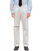 LAB101 Open Vintage Damaged Straight Denim Pants (White)
