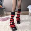 Girls Lolitas Leg Warmers Y2K Star Knitted Flared Leg Sleeves Goth Baggy Cuffs Ankle Heap Socks JK Uniform Foot Cover