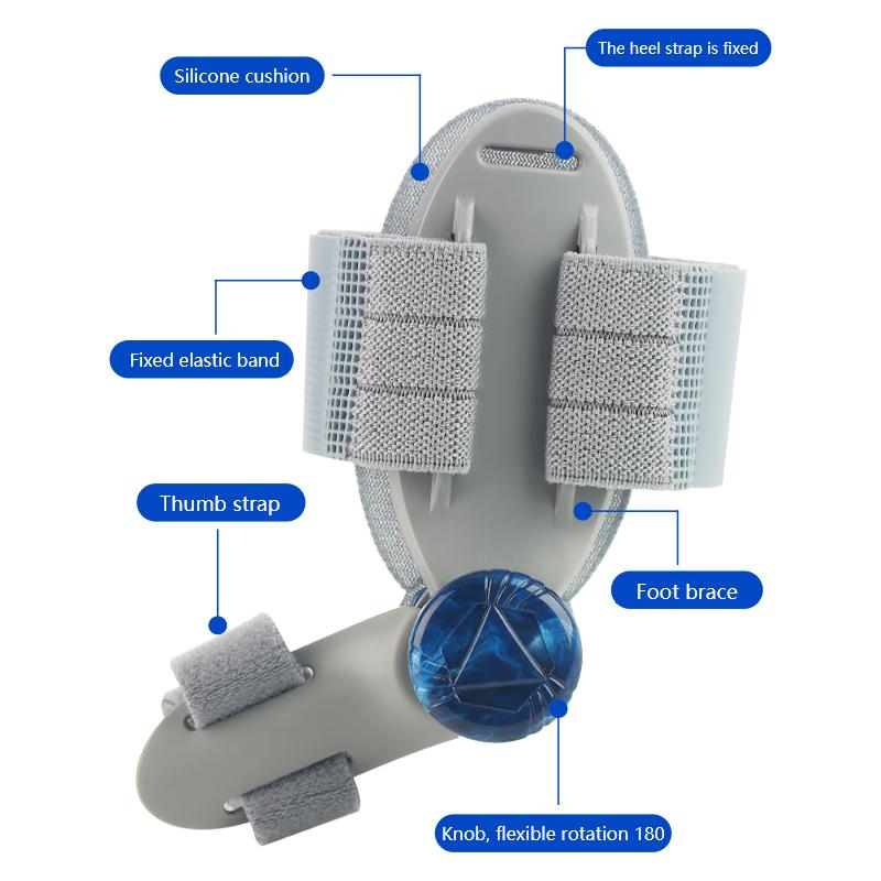 

Bunion Corrector Foot Hallux Valgus Braces Rotatable Toe Separator Straightener Adjustable Pedicure Finger Toe Corrector Unisex серый