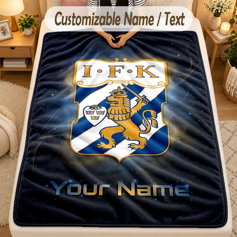 Flannel Blanketifk göteborg Custom Name Text Personalized Soft Warm Throw Blanket Home Decor Gift