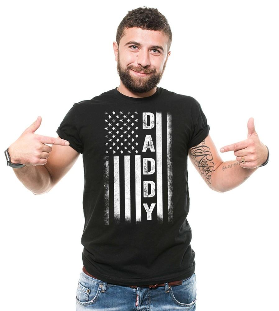 Mens Daddy shirt Daddy USA Flag Tee USA Patriotic T-Shirt Father s Day Dad Shirt Unisex T-Shirt XXXL