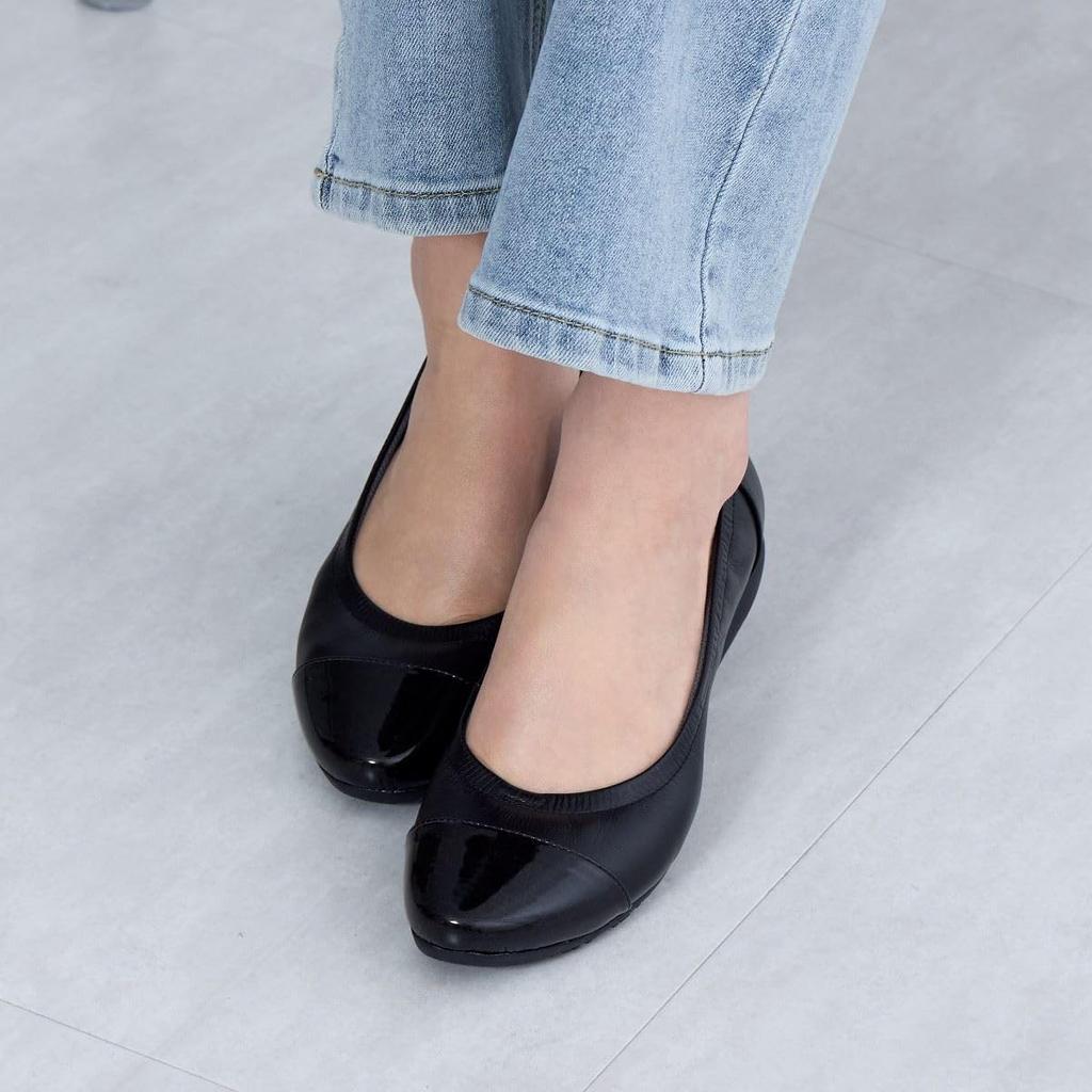 Himiko (Himiko) Web-exclusive design plain sneaker pumps / 643150 Black 245