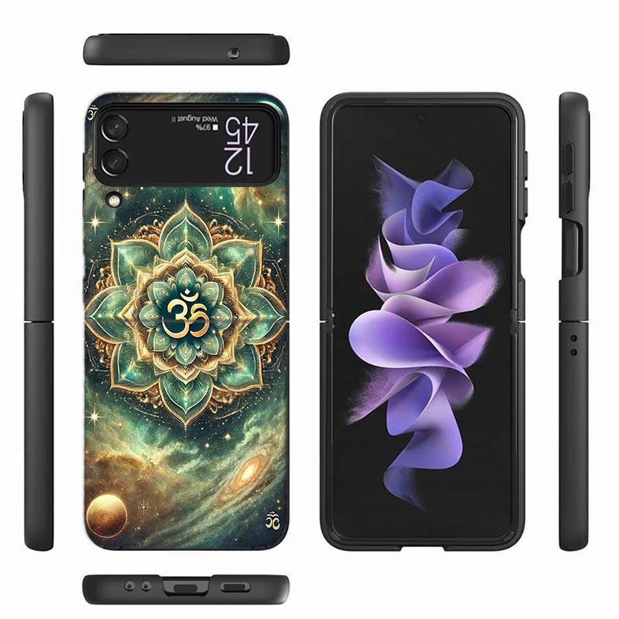 Om Symbol Meditation and Creativity Phone Case For Samsung Z Flip 7 6 Z Flip 5 5G Galaxy Z Flip 3 4 5G Shockproof Hard Cover TP