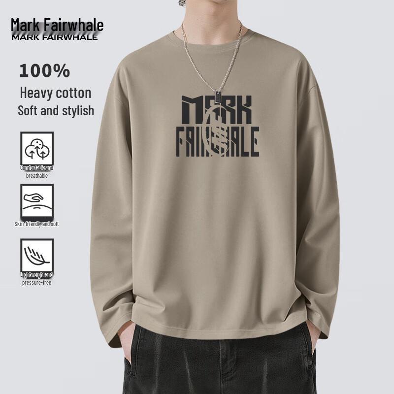 Mark Fairwhale Men's Heavyweight American Loose Fit Long Sleeve T-Shirt