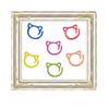 Colorful Cat Ear Yarn & Crochet Hook Ring Stitch Markers - Metal Baked Enamel with Open Spiral Safety Pins