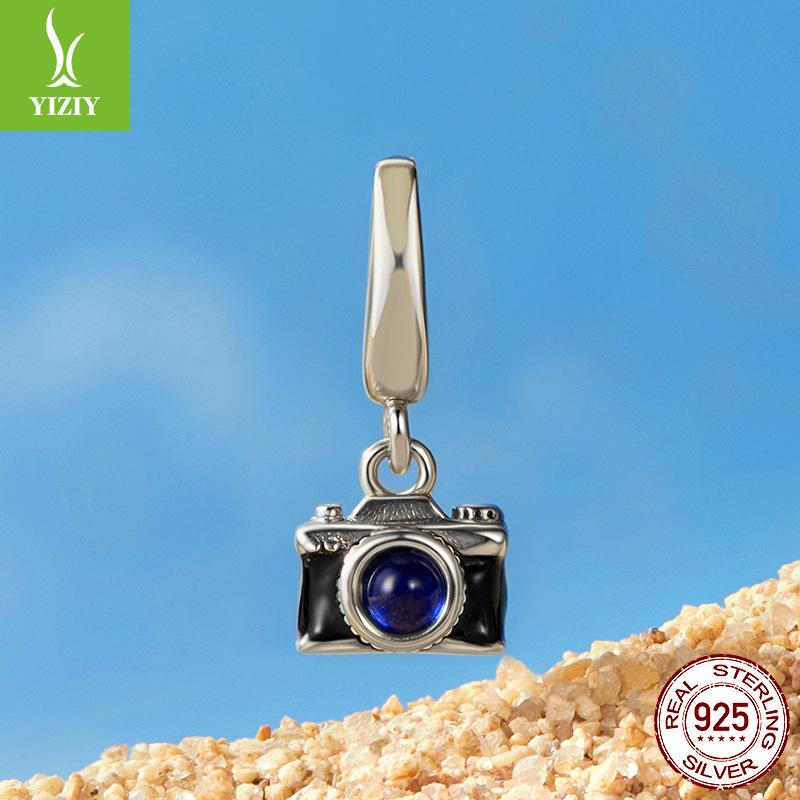 Button Head Can Be Opened And Closed - Camera Pendant Beaded Diy Bracelet Accessories S925 Sterling Silver Jewelry Accessories