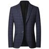 Spring Autumn Men's Wedding Suits Blazer Check Autumn Single Breasted Suits Blazers Men Blazer for Men's