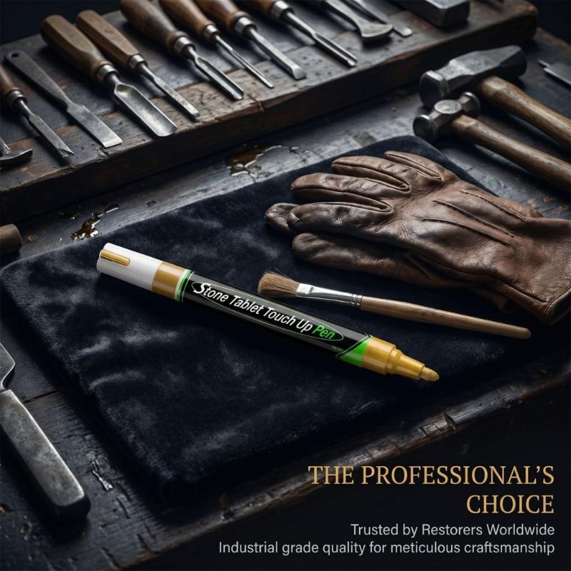 Grabstein Reparaturstift Design Zur Reparatur Verwitterter Grabstein Inschriften Goldener Gedenkstein Reparatur Stift