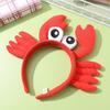 Kisangel Red Crab Headband Plush Eye Crab Hair Hoop Adorable Cosplay Headwear for Cartoon Funny Favors Supplies