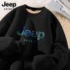JEEP SPIRIT Men's Winter Fleece-Lined Round Neck Sweatshirt