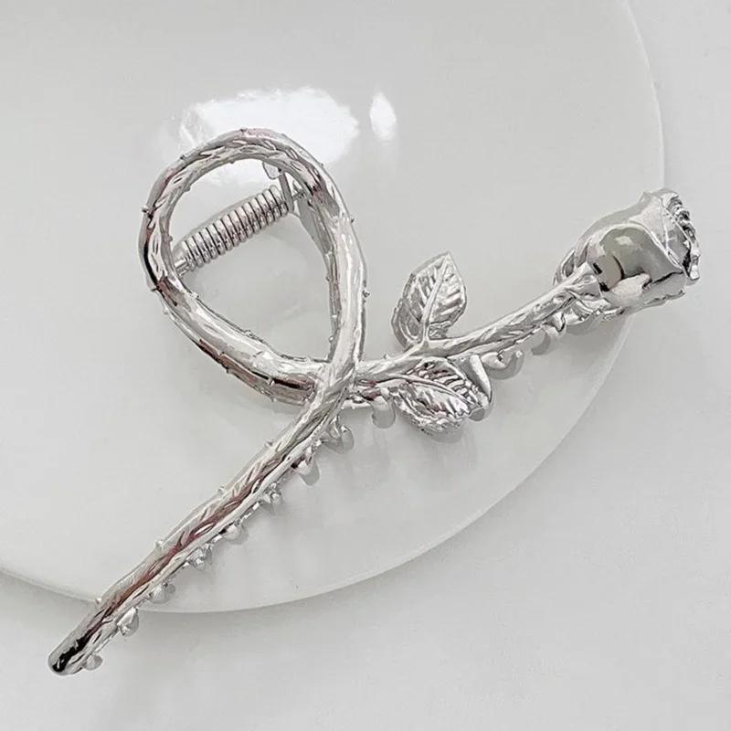 Elegant Fashionable Butterfly Rose Tulip Metal Clip Women Gentle Sexy Hair Clips Versatile Girls High-end Exquisite Shark Clips