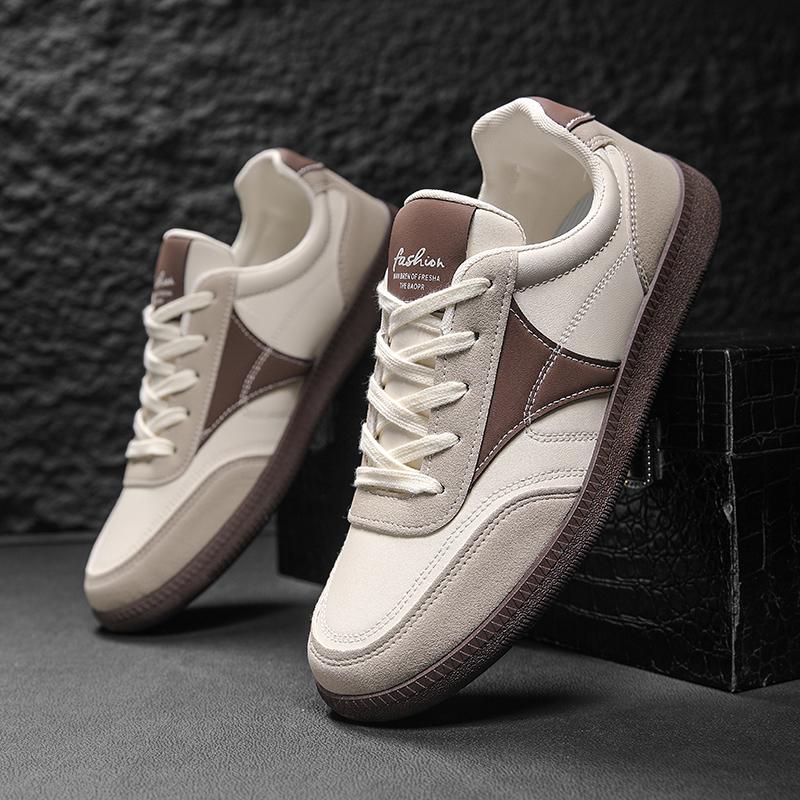 New Design Men's Irregular Geometric Pattern Original Design New Comfortable Lace-up Outdoor Walking Flat Casual Sneakers