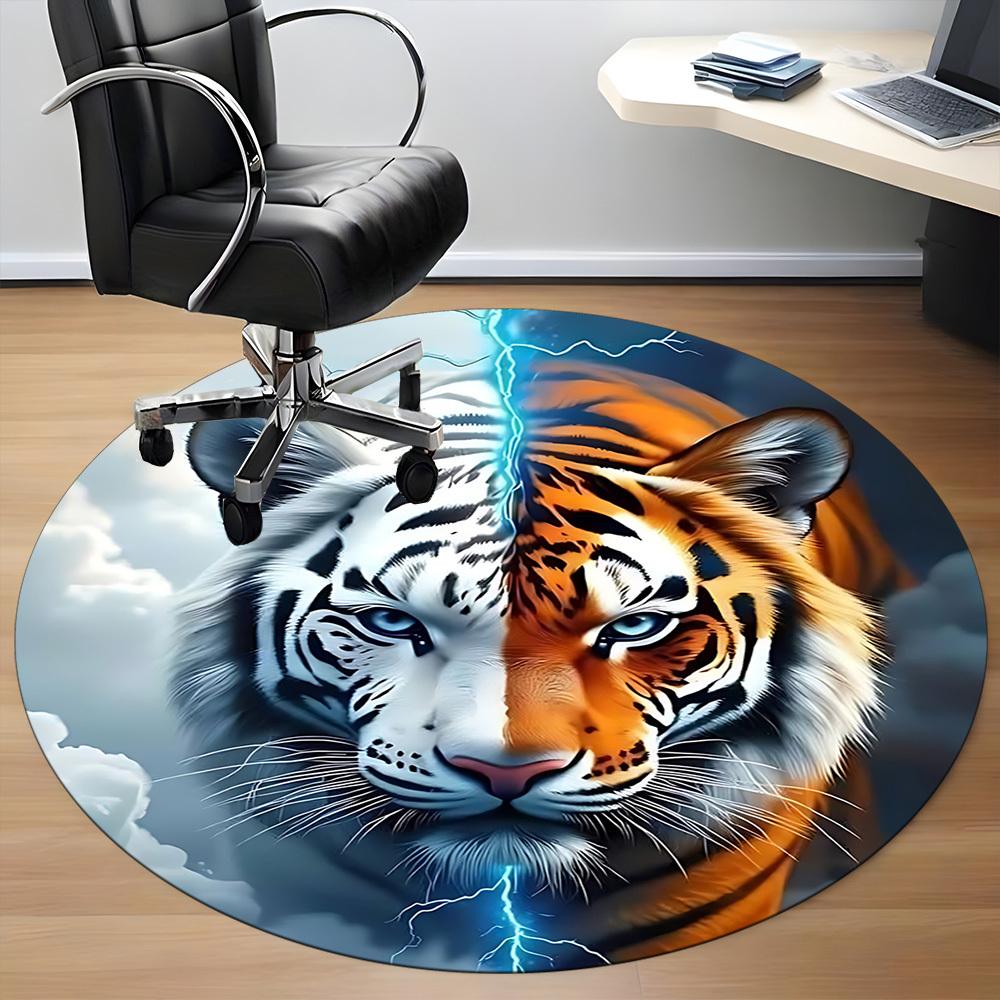 1pc Tiger Face Chair Carpet for Office, , Non-slip carpet, Very suitable for offices, farmhouses,Outdoor carpet yy251120023