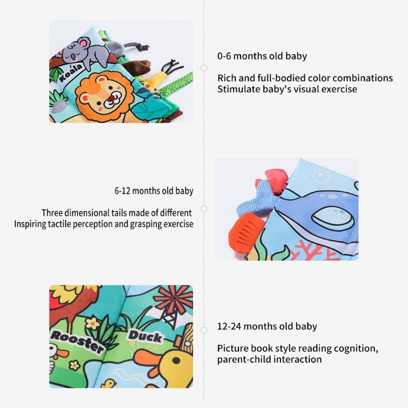 Soft Cloth Books for Toddlers Early Education Supplies Touch and Feel Books for Early Children Development