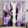 Japanese Anime Print Curtains for Kids Room, Bedroom, Living Room, Kitchen Decorative Curtains, Home Decoration, 2 PCs
