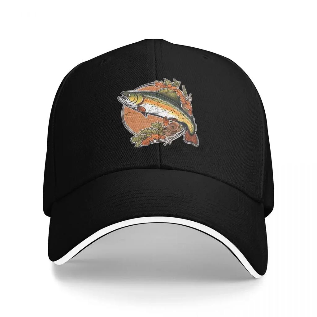 Trout Fishing Baseball Cap Snapback Dad Hat Hat Womens Beach Outlet 2025 Mens