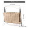Hand Woven Magazine Holder Standing Basket Book Storage Holder Newspaper Storage Rack For Living Room Nursery Office