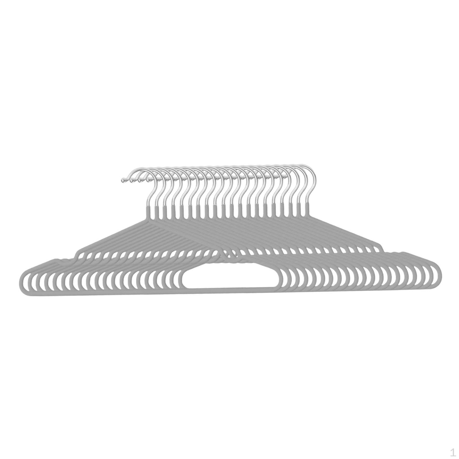 

20Pcs Wide Shoulder Hanger Suit Clothes Drying Rack Smooth Space Saving Adult Hangers