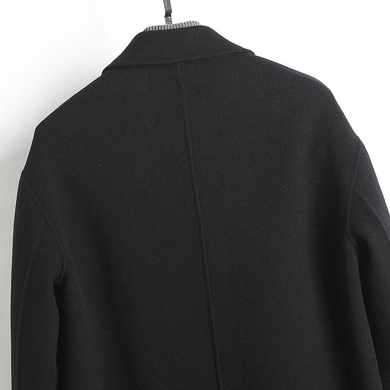 Fanzhen Men's 100% Wool Mid-Length Overcoat