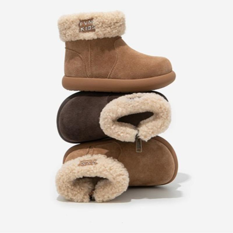 Winter Warm Snow Boots for Girls Thickened Fleece-lined Cotton Shoes for Children Fashionable Non-slip Cotton Boots for Toddlers
