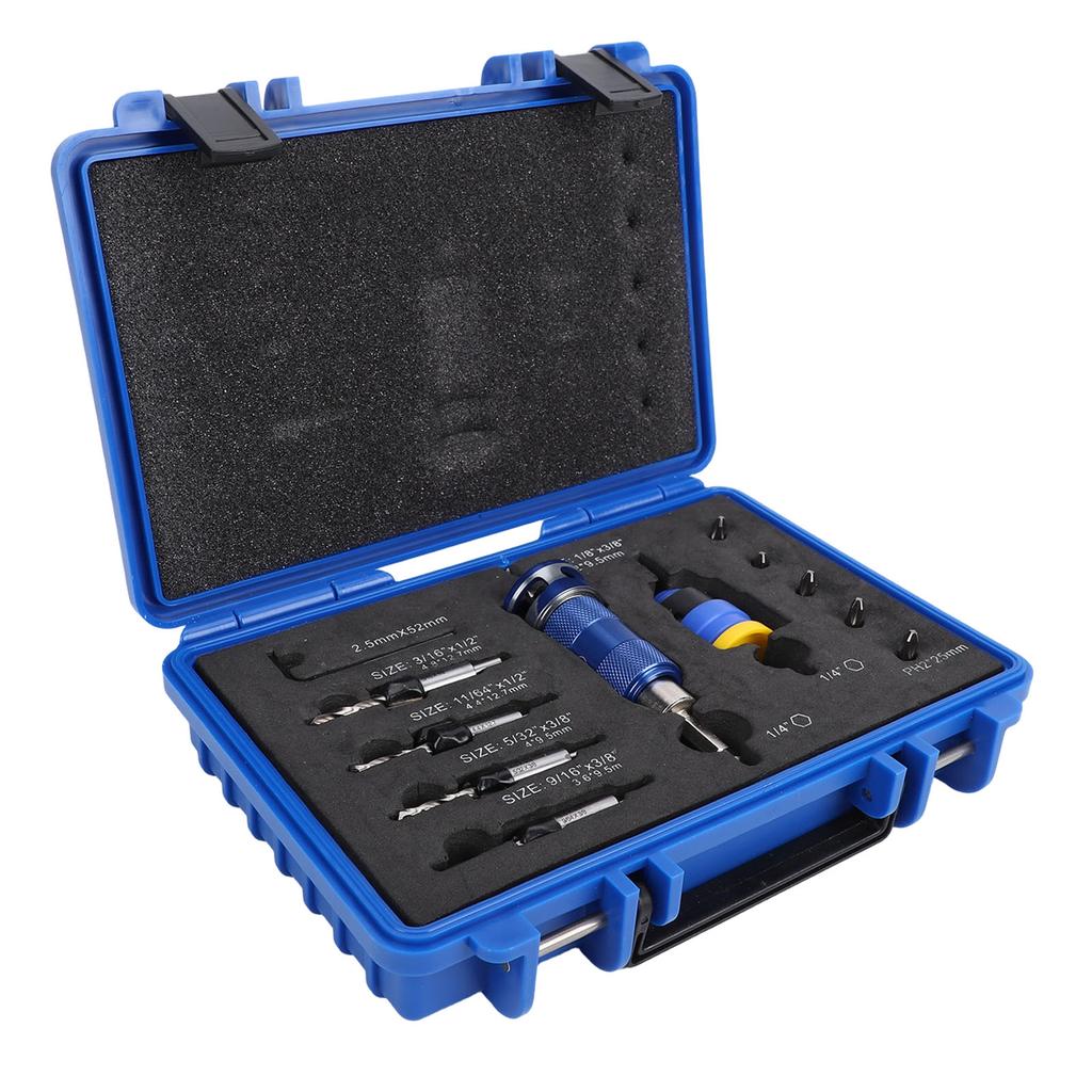 Countersink Drill Bit Set 3.2 4.8mm Counterbore Drill Bits with Adjustable Depth Stop for Woodworking