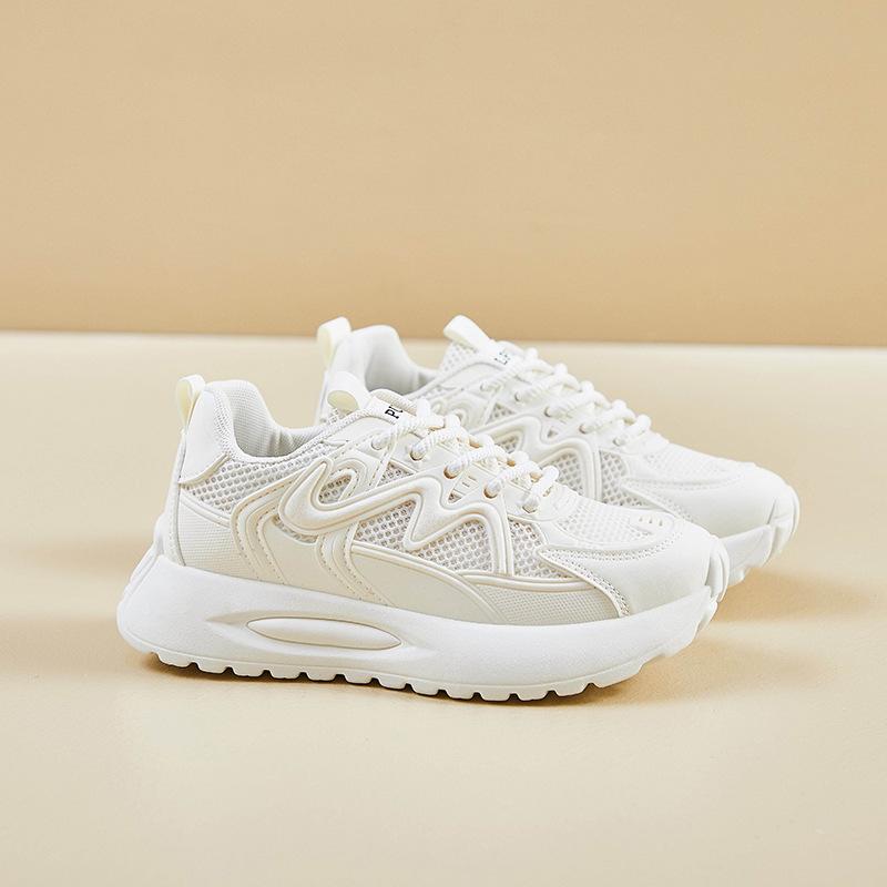 Dad Shoes Women's Mesh Breathable Summer 2025 New Platform Women's Shoes Versatile Thin Net Shoes Popular Sports Shoes
