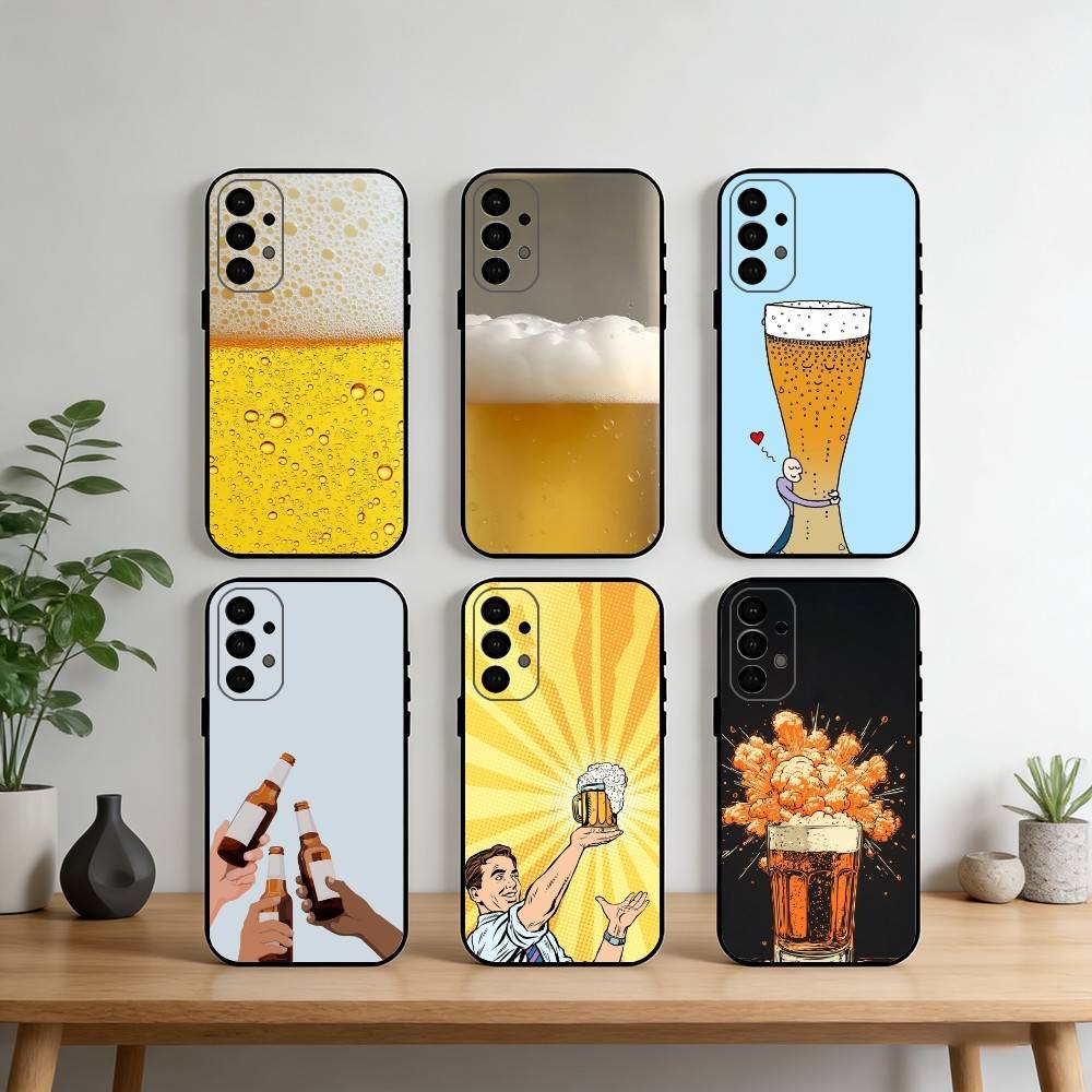 Beer Alcohol CHEERS Phone Case For Samsung S25,S24,S21,S22,S23,S30,Ultra,S20,Plus,Fe,Note,10,9,5G Black Cover