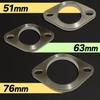 Universal Muffler SUS 304 Stainless Welded and Car Exhaust Repair Mirror 2 S-NET Flange, Steel, Pressed, Accessories, Silencer, Bracket, A, Finish,