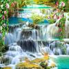 3D Mural Waterfall Wallpaper Water Park Scenery Wall Cloth Living Room TV Decor Fresco