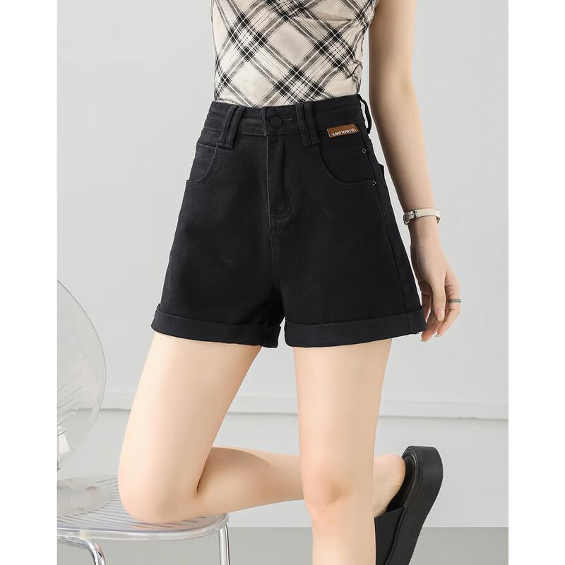 TERRE BLEUE Women s High-Waist Denim Shorts S
