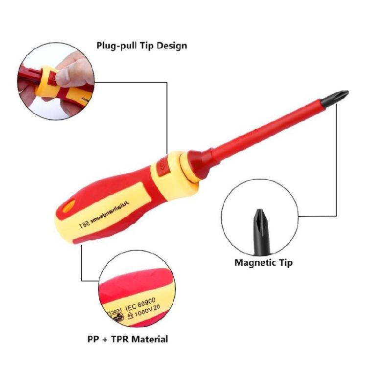 Ergonomic Grip Multipurpose 13 in 1 Insulated Screwdriver Kit 1000V Heat Treated Steel Tool for Industrial Household Use