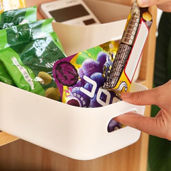 2 Stück Desktop-Aufbewahrungsboxen Stifteaufbewahrung mit Griffen Kosmetik-Snack-Aufbewahrungsbox Organizer für Küche Badezimmer Toilettenartikel