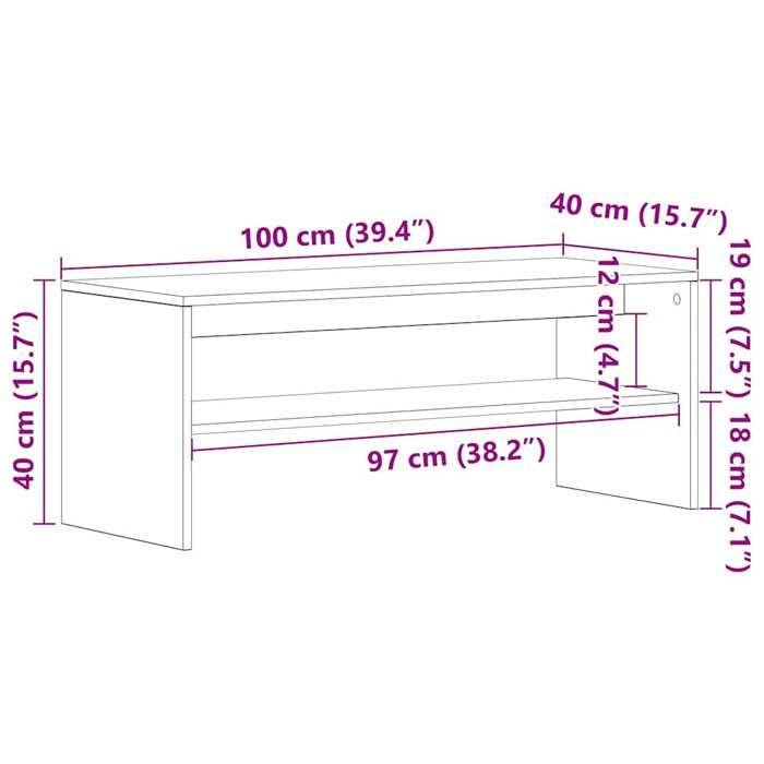 VidaXL TV Stand Sonoma Oak 100 X 40 X 40 Cm Chipboard 859120