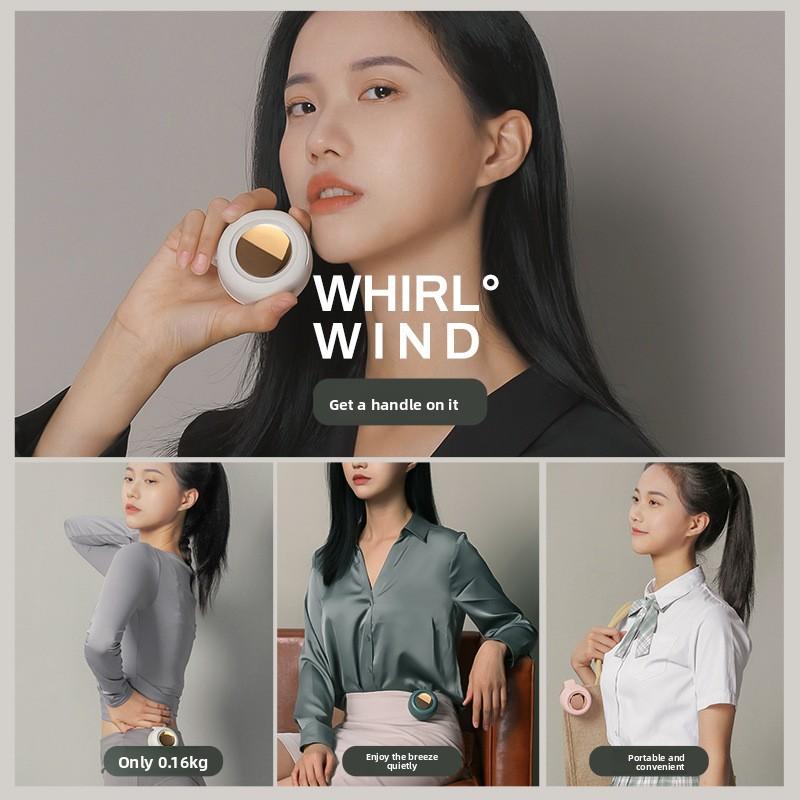 Small Whirlwind Usb Small Fan Clip Fan Clip Collar Hanging Waist Portable Buckle Fan