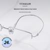 Danyang Men's Half-Frame Myopia Glasses, Memory Titanium Business Eyebrow Line, Model 8047.