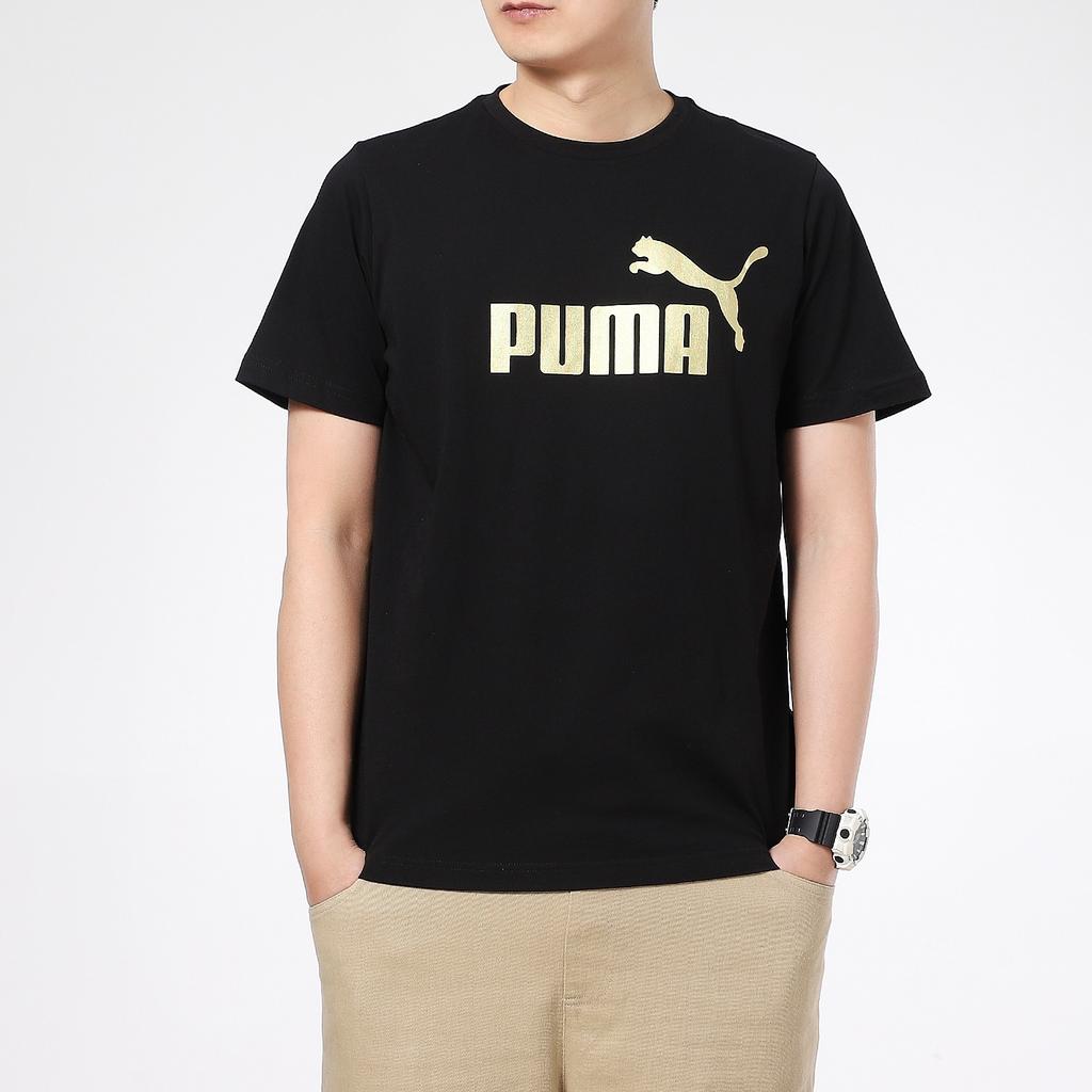 Puma Essentials Metallic Logo T-Shirt 'Black' Men's 845573-01