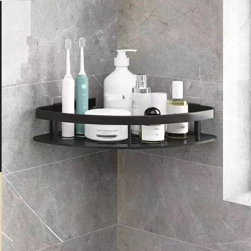 

1-3 шт. Полка для ванной комнаты без гвоздя, штатив, алюминиевое отверстие, без углового штатива, присоска, полка для хранения штатива A-1pcs