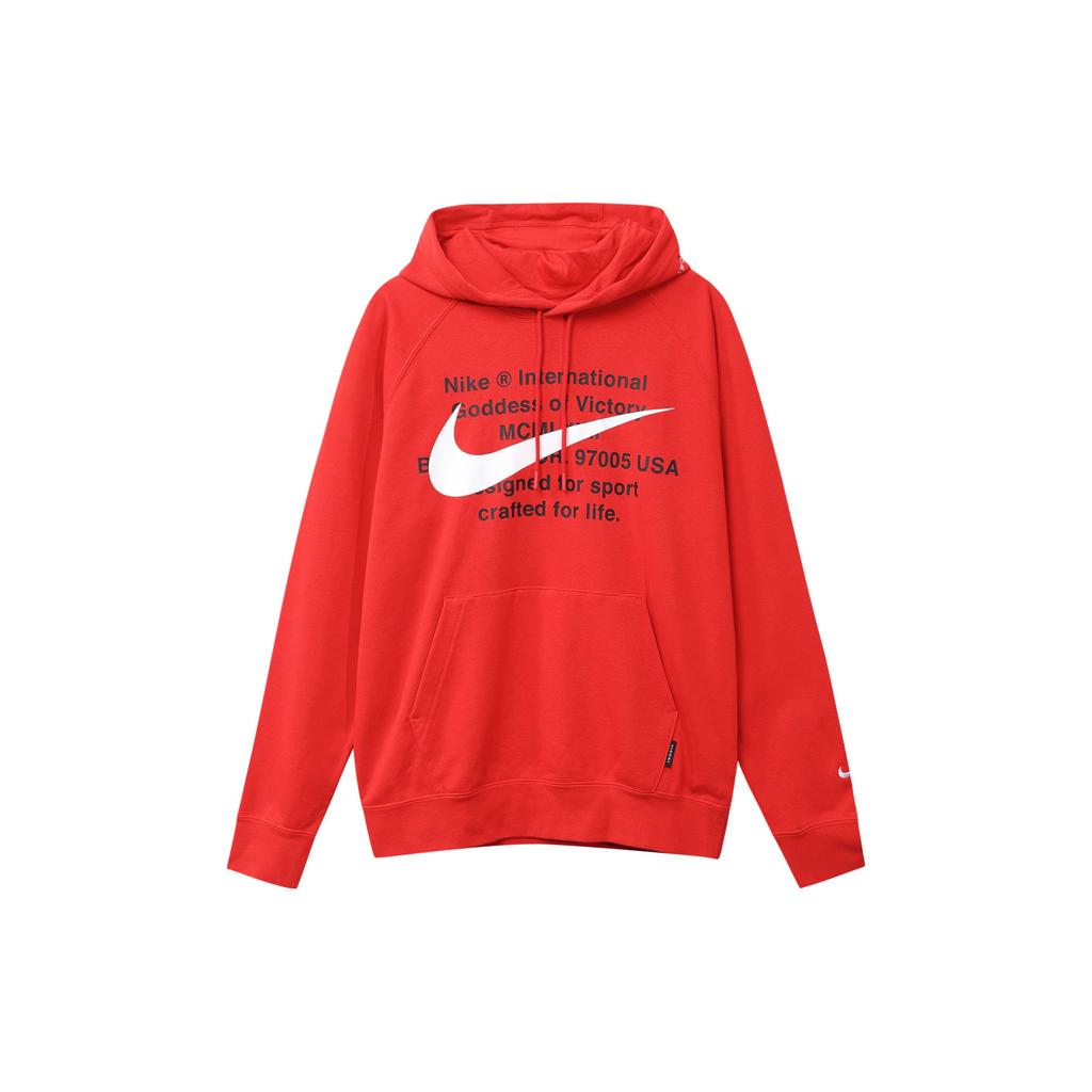 Nike Sportswear Swoosh French Terry Pullover Hoodie Men's University Red CJ4864-657