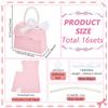 16sets Trapezoid Paper Gift Box with Plastic Imitation Pearl Handles for Gift Giving & Packaging Pearl Pink Finished Product: 13.6x6x10.7cm