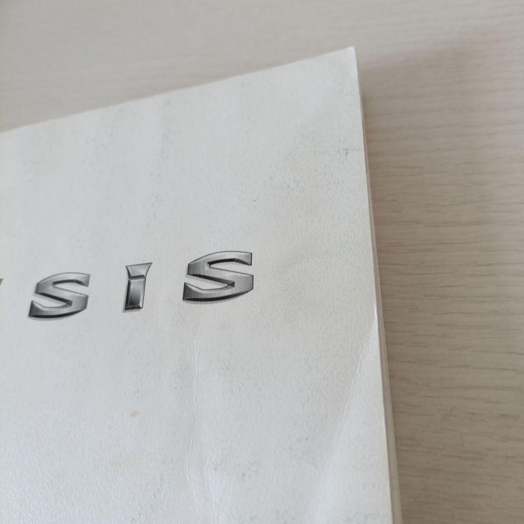 Used Toyota ISIS Owner's Manual