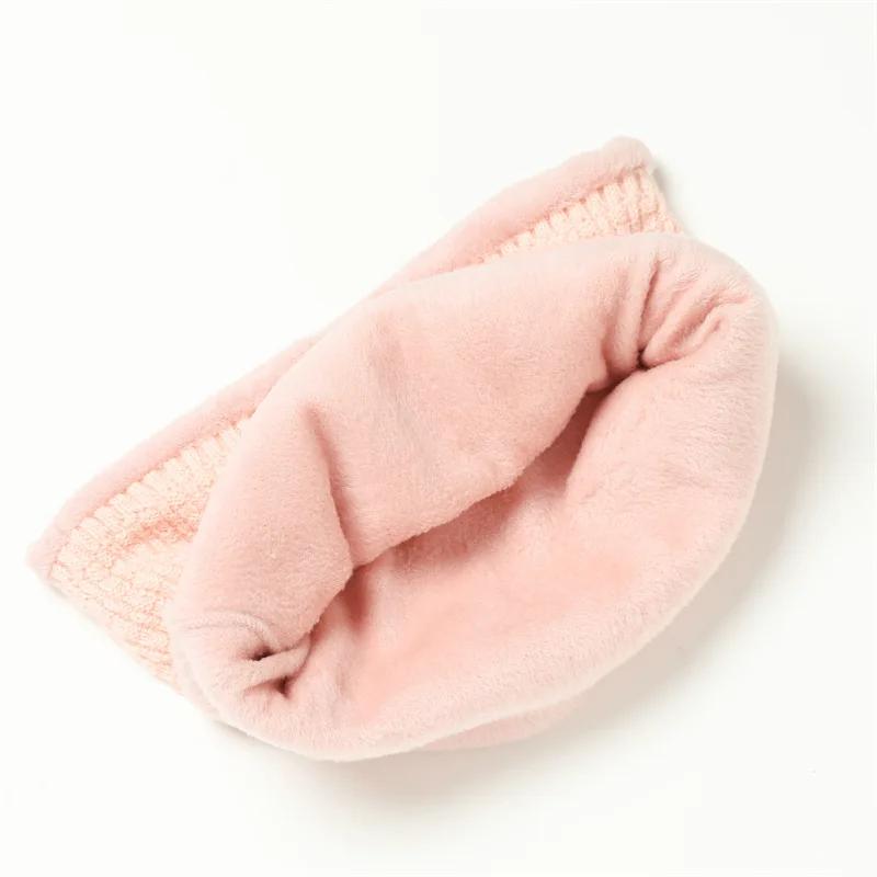 Solid Thick Warm Ring Scarf Fashion Winter Striped Warm Women Men Outdoor Full Mask Scarves With Plush Snood Unisex Muffler