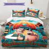 Wallace & Gromit Bettwäsche Steppbett Set Bettbezug Kissenbezug Heimdekoration Geburtstagsgeschenk (1 Bettbezug + 2 Kissenbezüge, ohne Füllung)