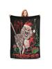 Terrifier 3 Christmas Santa Blanket  Super Soft Aesthetic Plush Throw Blanket For  Couch Chair  Bedspread Bed Cover