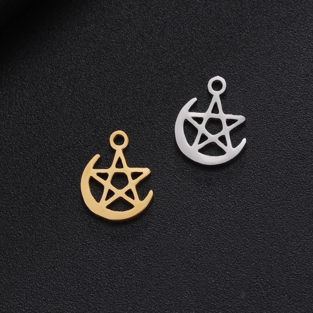 Teamer 5pcs Mini Breloque Cœur Breloques en Acier Inoxydable pour Fabrication de Bijoux Signe de la Paix Ruban Rouge Pendentif Bracelets Accessoires DIY