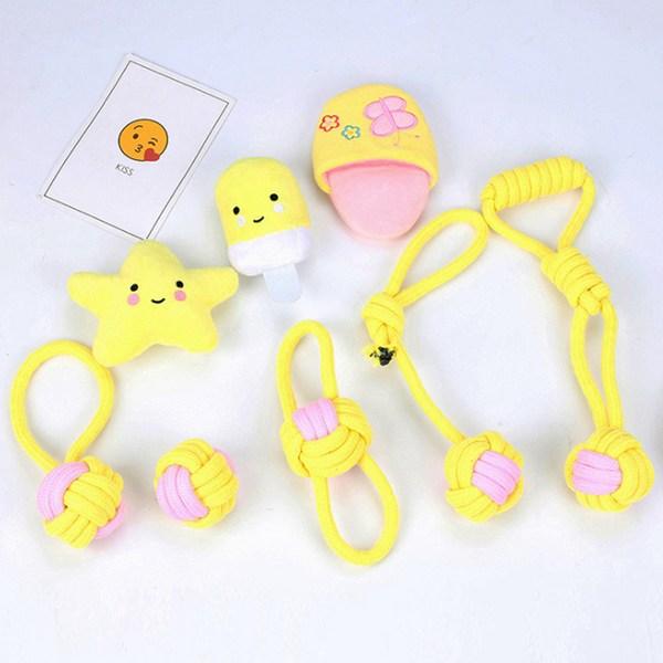 Dingdong Pet Pet Star Doll Thread Toy 8-piece Set, Mixed Colors, 1 Set