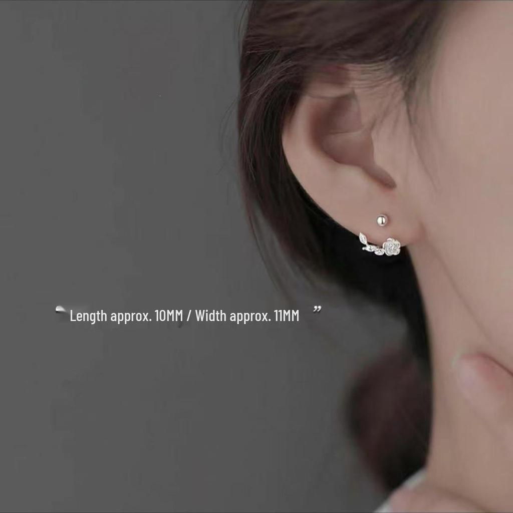 High-End 925 Sterling Silver Flower Stud Earrings - Niche Design, 2025 Collection