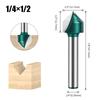 Aluminum-plastic Plate Slotting Cutter Wall Folding Cutter 6mm 1/4" Shank Professional Grade 90 Degree V-Shaped Router Bit