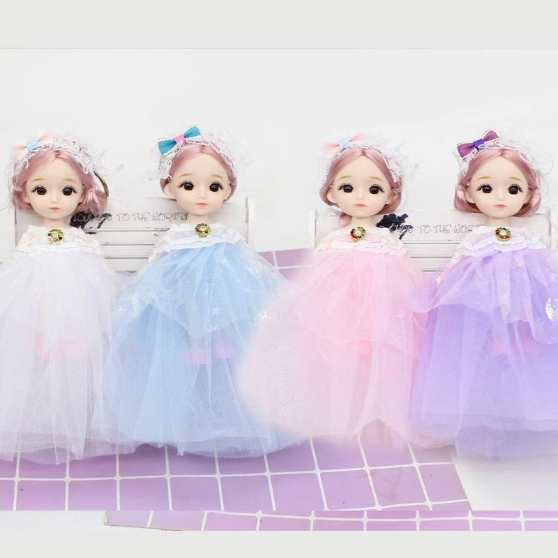 20cm Mädchen Prinzessin BABI Puppe Spielzeug 1/8 BJD Puppe Gelenke Beweglich Exquisites Make-up Süße Schleife Hochzeitsprinzessin Puppe Verkleidungsspielzeug