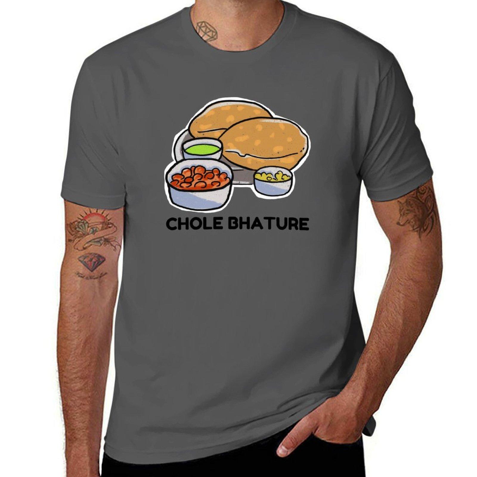 

Chole Bhature Indian Food T-Shirt funny t shirts man t shirt personalised t shirt man cotton T-Shirt 4XL